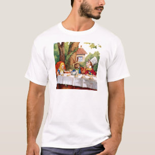 Alice and the Mad Hatter's Tea Party in Wonderland T-Shirt