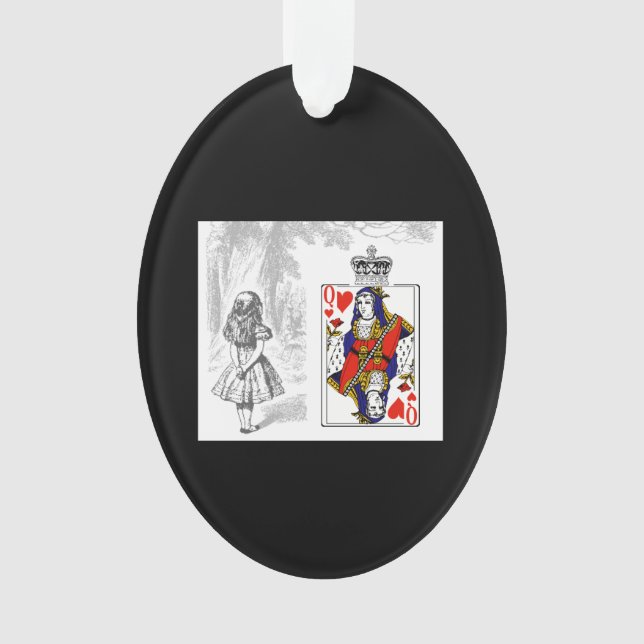 Alice and the Queen of Hearts Ornament (Front)