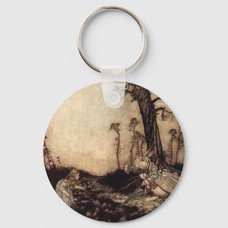 Alice and the White Rabbit Key Ring