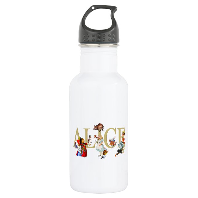 Alice and Wonderland and Friends 532 Ml Water Bottle (Front)