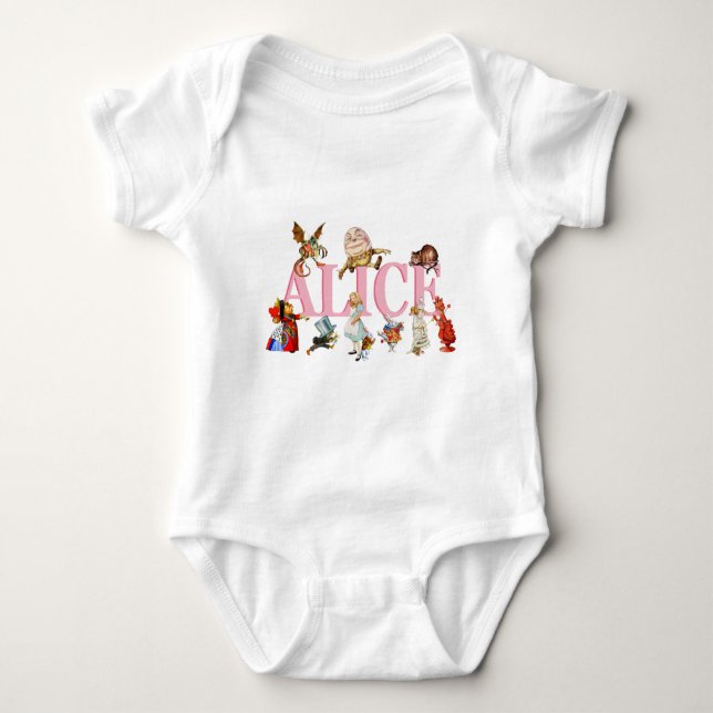 Alice and Wonderland and Friends. Baby Bodysuit (Front)