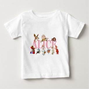Alice and Wonderland and Friends. Baby T-Shirt