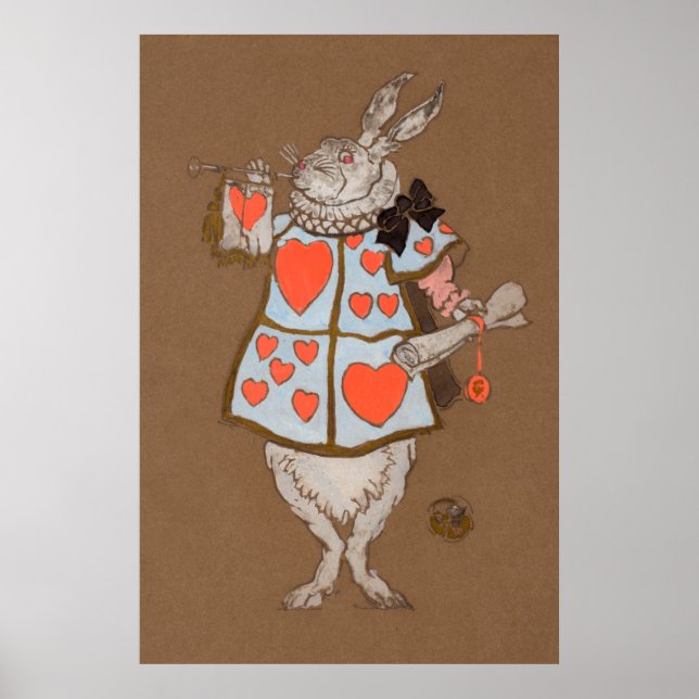 Alice and Wonderland Forest Character Painting-14 Poster (Front)