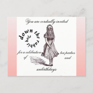 Alice and Wonderland invitations