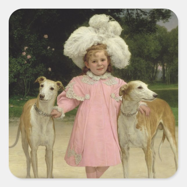 Alice Antoinette de la Mar, aged five Square Sticker (Front)