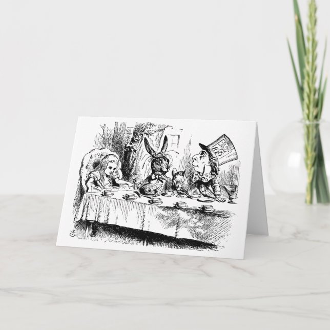 Alice at the Mad Tea Party Card (Front)