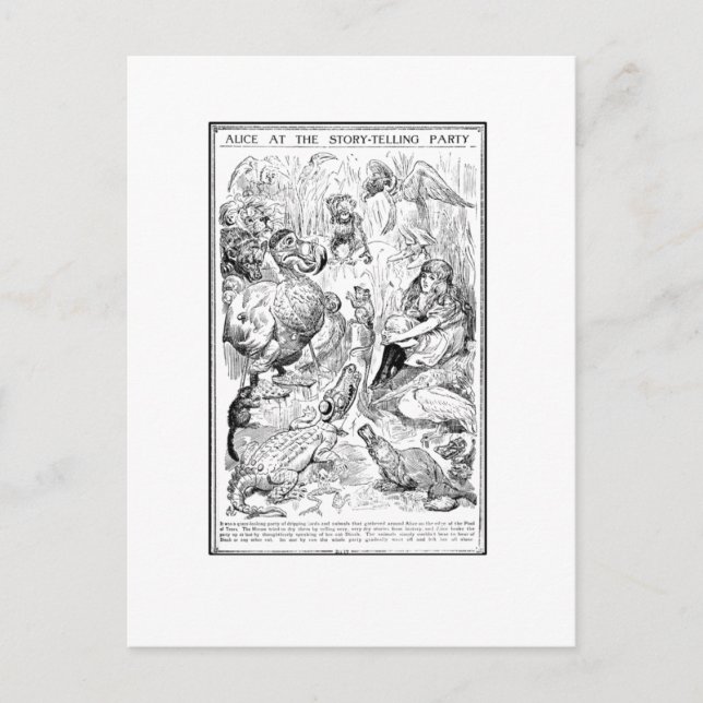 Alice at the Story-Telling Party Postcard (Front)