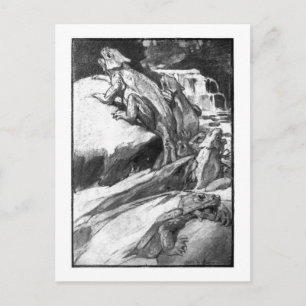 Alice B. Woodward: Permian Reptiles art postcard
