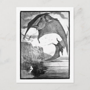 Alice B. Woodward: Pteranodon art postcard
