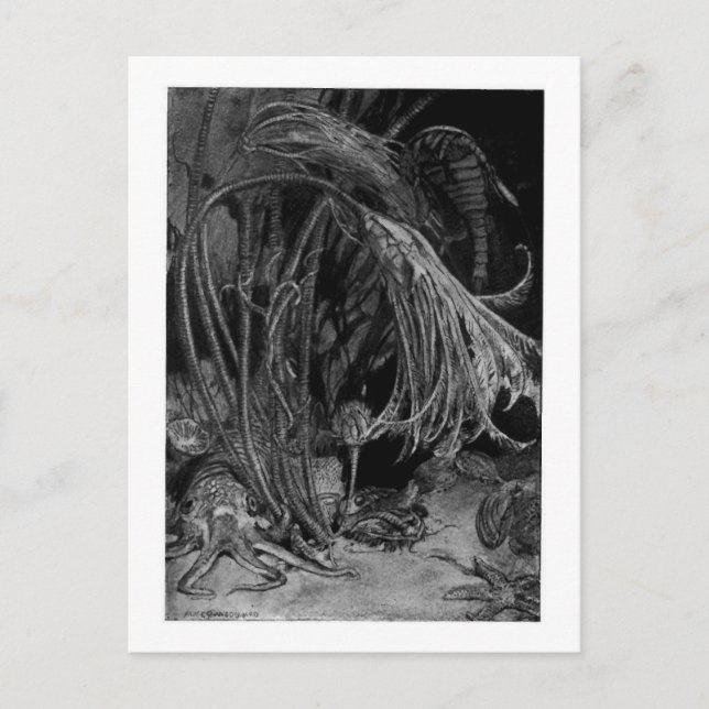 Alice B. Woodward: Silurian Marine art postcard (Front)