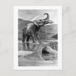 Alice B. Woodward: Tetrabelodon art postcard