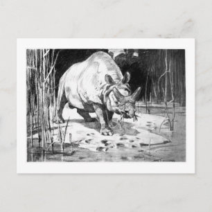 Alice B. Woodward: Titanotherium art postcard
