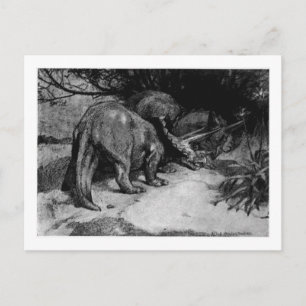 Alice B. Woodward: Triceratops art postcard