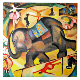Alice Bailly - The Elephant, fine art painting, Ceramic Tile