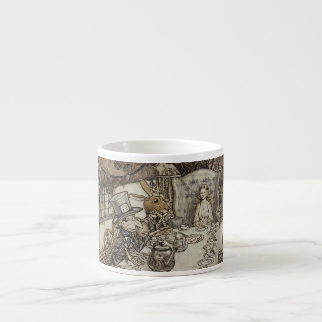 Alice Birthday Unbirthday Rabbit Hatter Party Espresso Cup (Front)