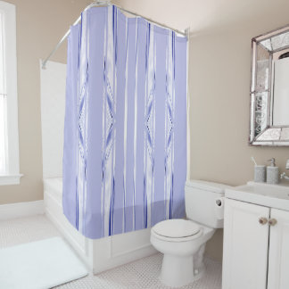 Alice-Blue Bar Repeat Shower Curtain
