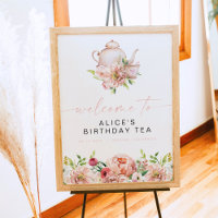 ALICE Blush Floral Birthday Tea Brunch Welcome