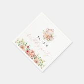 ALICE Blush Floral Birthday Tea Party Brunch Paper Napkin (Corner)