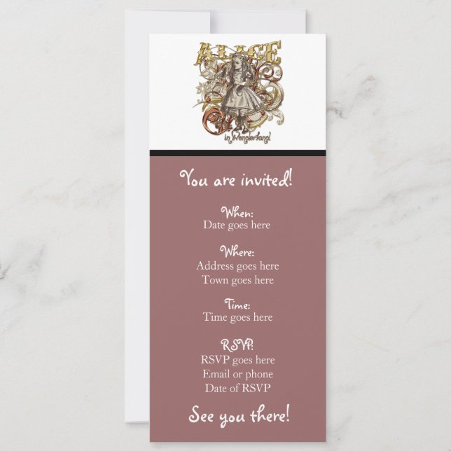 Alice Carnivale Style (Gold Version) Invitation (Front)