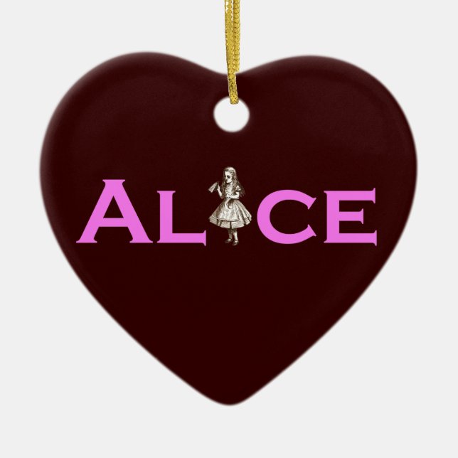 Alice Ceramic Tree Decoration (Front)