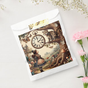 Alice & Cheshire Cat: Whimsical Wonderland Fantasy Favour Bag