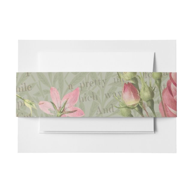 Alice Cheshire Cat Wonderland Tree Garden Invitation Belly Band (Front Example)