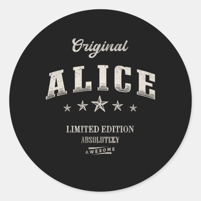 Alice Classic Round Sticker (Front)