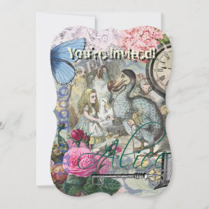 Alice Classic Wonderland Dodo Tenniel Art Invitation