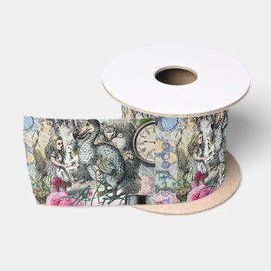 Alice Classic Wonderland Dodo Tenniel Art Satin Ribbon