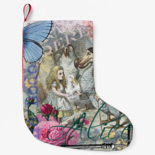 Alice Classic Wonderland Dodo Tenniel Art Small Christmas Stocking