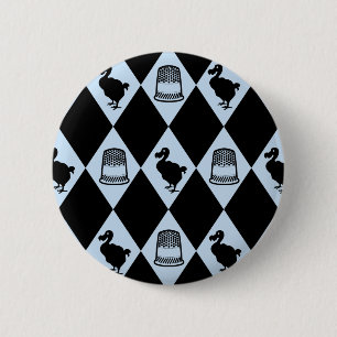 Alice Dodo and Thimble Pattern 6 Cm Round Badge