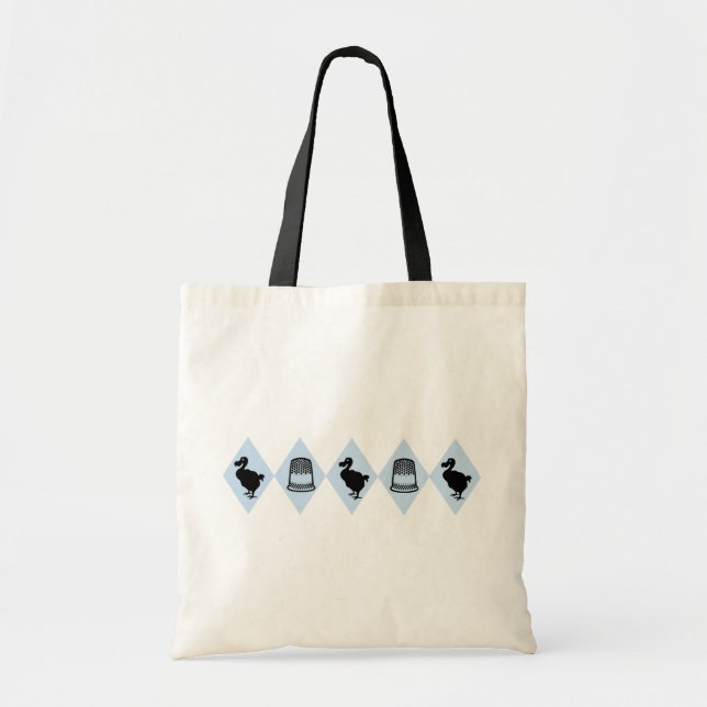 Alice Dodo and Thimble Pattern Tote Bag (Front)