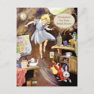 Alice Down the Rabbit Hole Bridal Shower Invitation