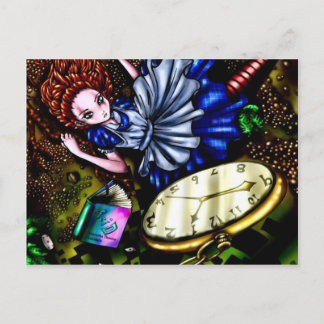 Alice Down the Rabbit Hole Postcard