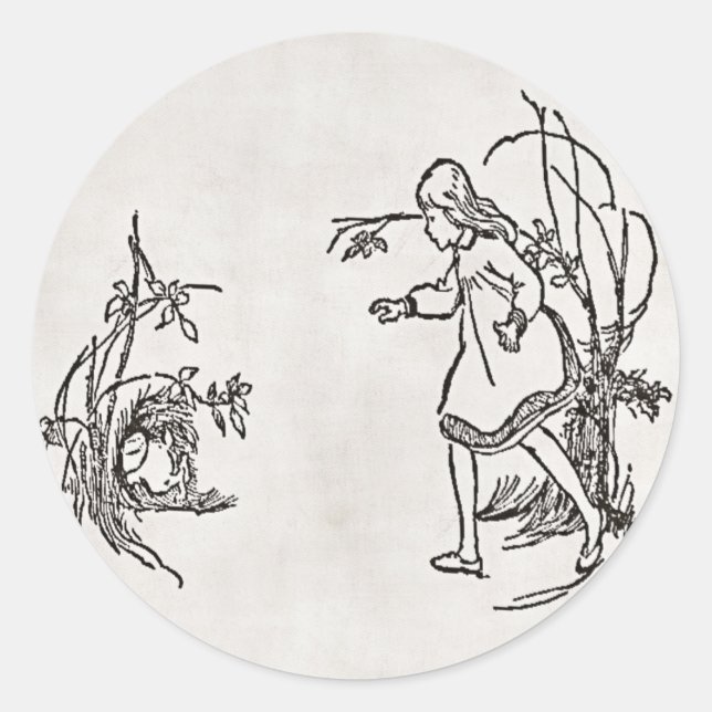 Alice Down The Rabbit Hole Sticker (Front)