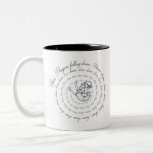 Alice Down The Rabbit Hole Two-Tone Coffee Mug