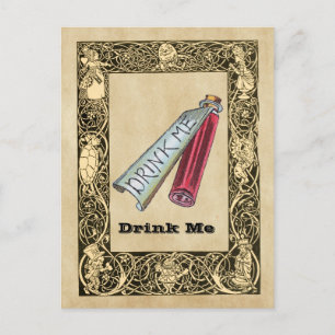 Alice - Drink Me 1865 Postcard