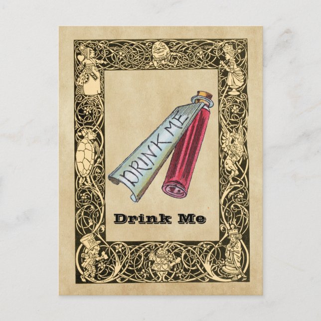 Alice - Drink Me  1865 Postcard (Front)