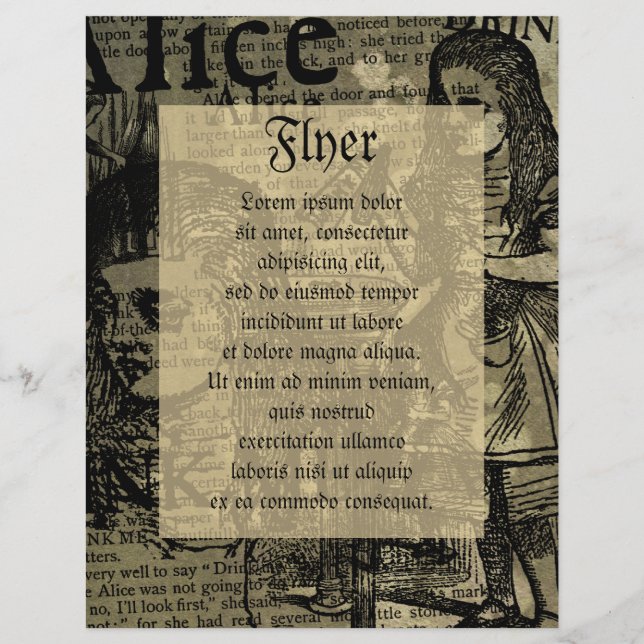 Alice Drink Me Collage Flyer (Front)