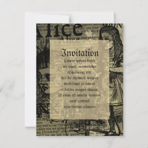 Alice Drink Me Collage Invitation