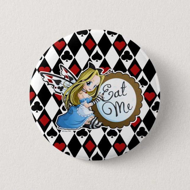 Alice Fairy-Eat Me Anime Button (Front)