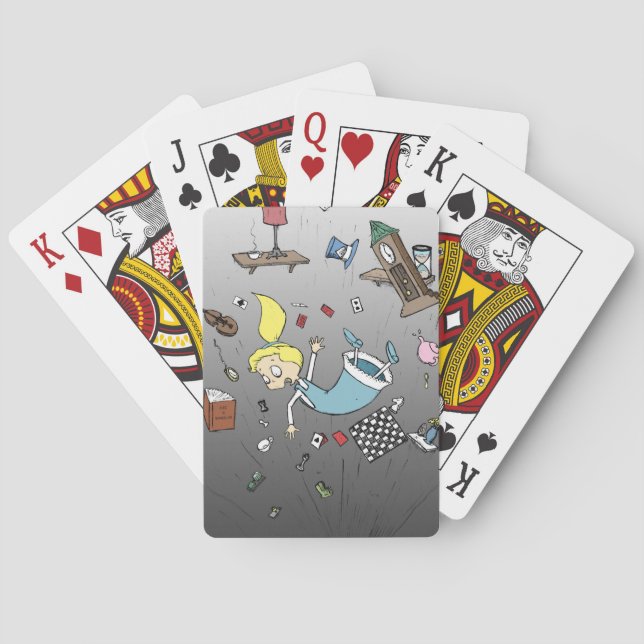 Alice Falling Into Wonderland Playing Cards (Back)