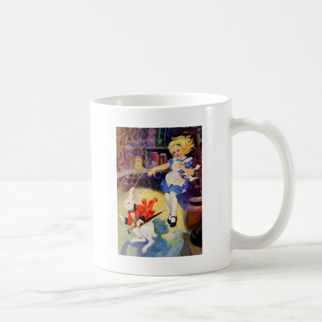 ALICE FALLS DOWN THE RABBIT HOLE COFFEE MUG (Right)