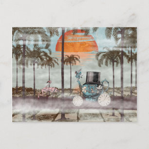 Alice Goes to California - digital art Postcard