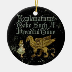 Alice Gryphon Explanations Ceramic Tree Decoration