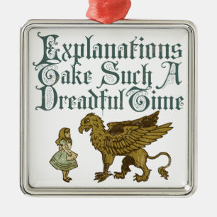 Alice Gryphon Explanations Metal Tree Decoration
