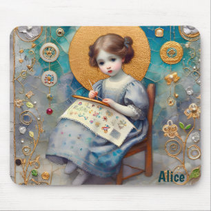 ALICE ~ Happy Birthday ~ Vintage Girl ~ Mouse Pad