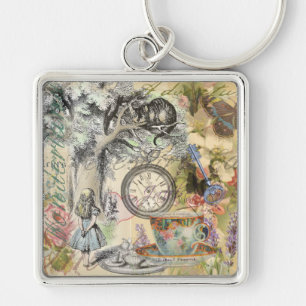 Alice Illustration Wonderland Art Key Ring