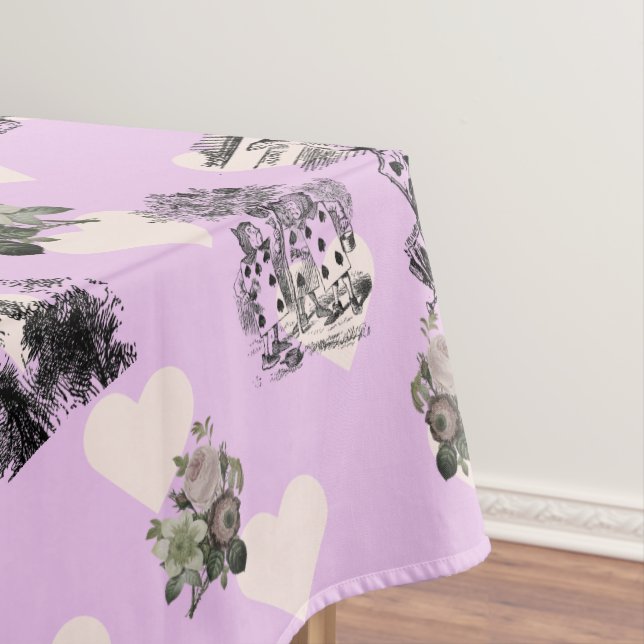Alice im Wunderland - Alice in Wonderland Hearts Tablecloth (In Situ)