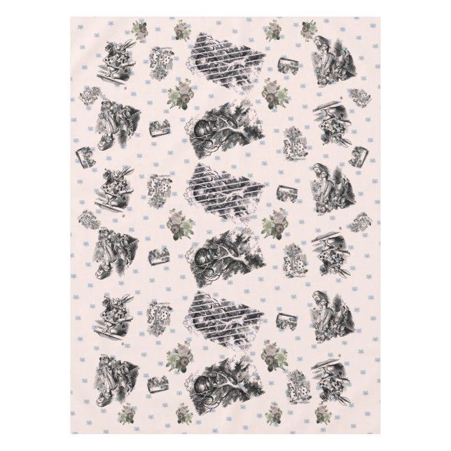 Alice im Wunderland - Alice in Wonderland pastel Tablecloth (Front)
